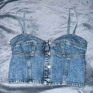 AGOLDE Lola Denim Bustier